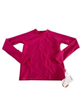 NWT Quince Pink Long Sleeve UPF 50 Rash Guard Sz 8T Swim Bathing Suit